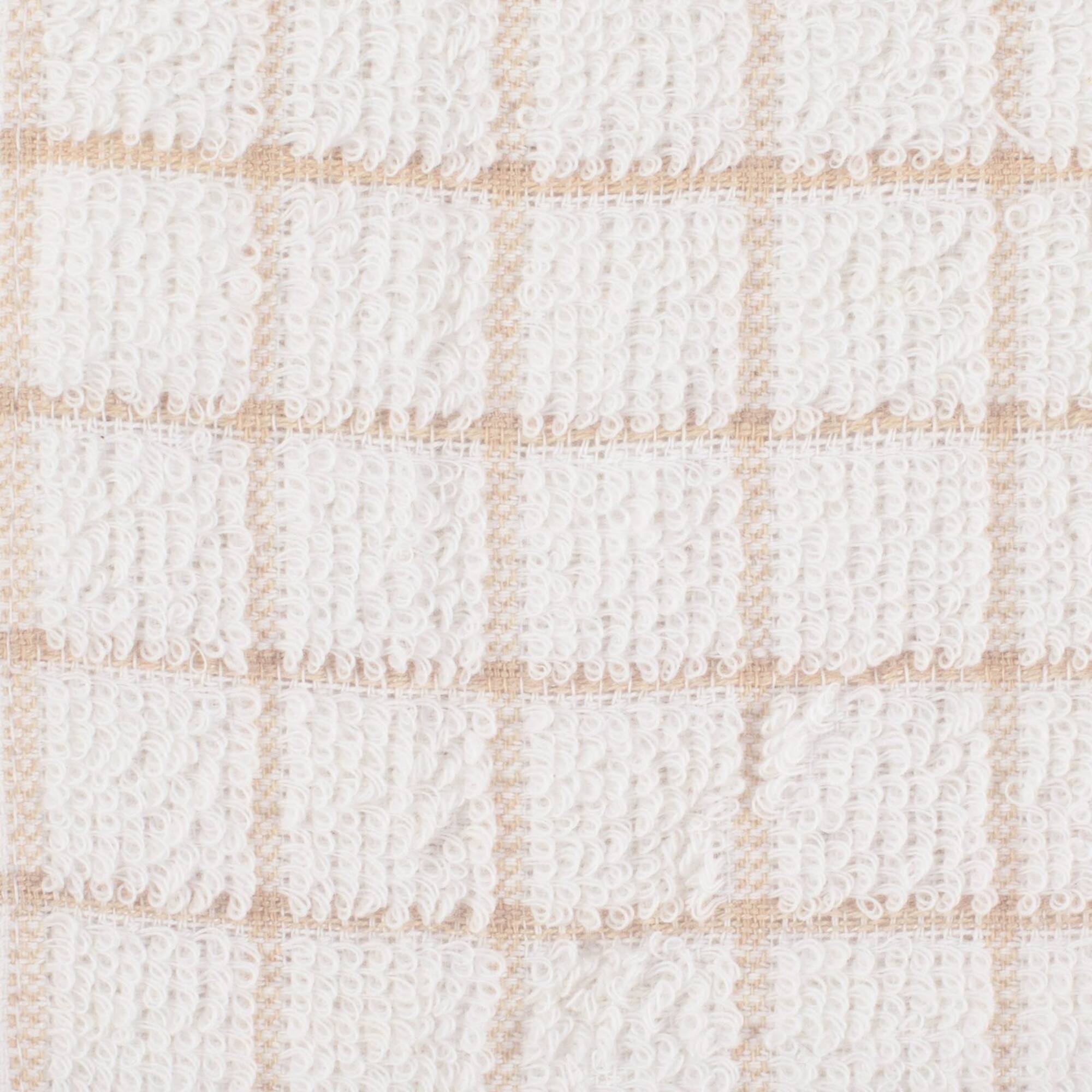 DII® Pebble & White Windowpane Terry Dishcloths, 6ct.